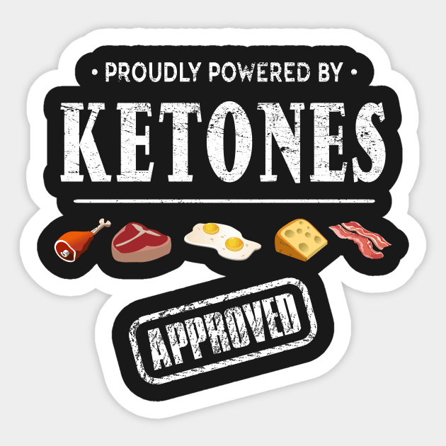 Powered by Ketones Low Carb Diet Sticker by underheaven